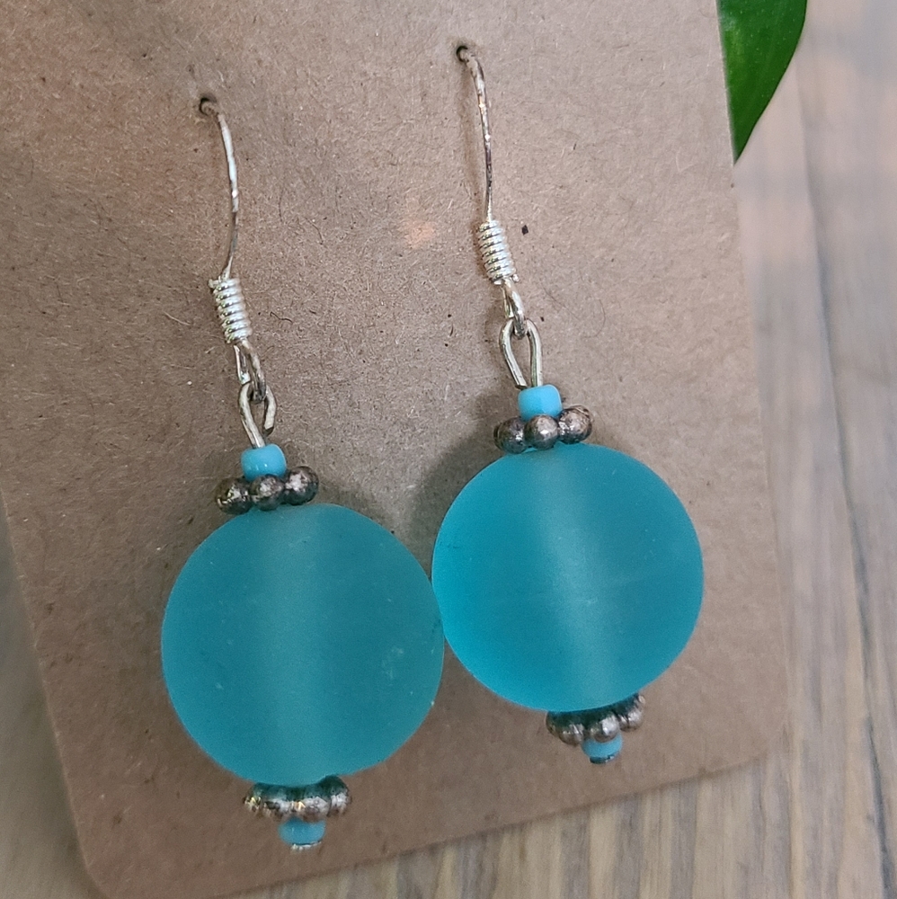 Earrings. Glass bead earrings. New.